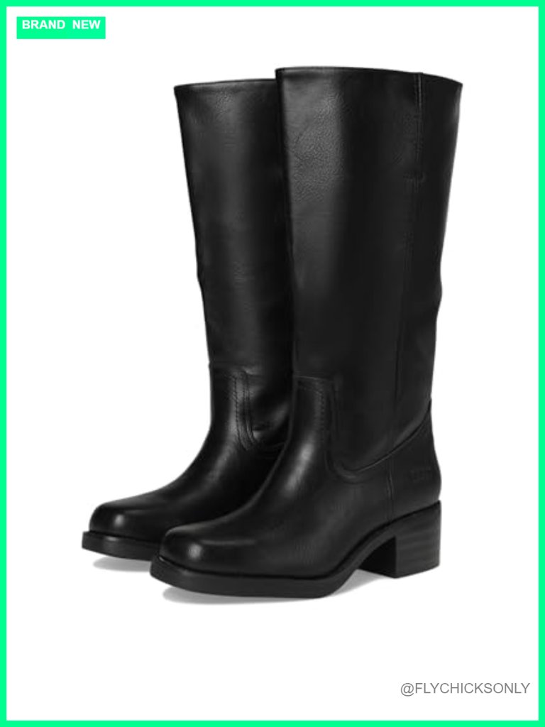 Wide Calf Mid-Calf Block Heel Square Toe Boots - Pull-On Equestrian Style